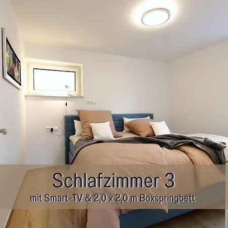 Hoeckelheim - Blaue Lagune - Neu, Modern & Geraeumig - 100 Qm - 3 Schlafzimmer - Bis 6 Gaeste, Babies Reisen Gratis - Garten, Grill & Terrasse - Fussbodenheizung - Smart-tv - Kueche Mit Backofen, Spuelmaschine & Toaster - Nahe Goettin Апартаменты *