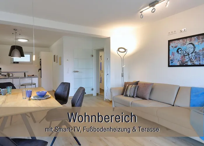 Hoeckelheim - Blaue Lagune - Neu, Modern & Geraeumig - 100 Qm - 3 Schlafzimmer - Bis 6 Gaeste, Babies Reisen Gratis - Garten, Grill & Terrasse - Fussbodenheizung - Smart-tv - Kueche Mit Backofen, Spuelmaschine & Toaster - Nahe Goettin