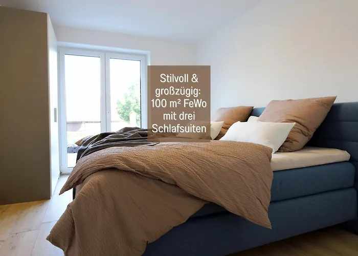 Hoeckelheim - Blaue Lagune - Neu, Modern & Geraeumig - 100 Qm - 3 Schlafzimmer - Bis 6 Gaeste, Babies Reisen Gratis - Garten, Grill & Terrasse - Fussbodenheizung - Smart-tv - Kueche Mit Backofen, Spuelmaschine & Toaster - Nahe Goettin