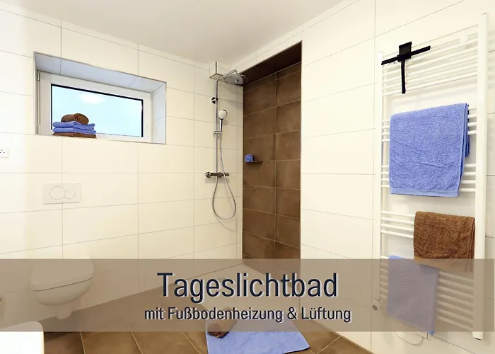 公寓 Hoeckelheim - Blaue Lagune - Neu, Modern & Geraeumig - 100 Qm - 3 Schlafzimmer - Bis 6 Gaeste, Babies Reisen Gratis - Garten, Grill & Terrasse - Fussbodenheizung - Smart-tv - Kueche Mit Backofen, Spuelmaschine & Toaster - Nahe Goettin 诺特海姆