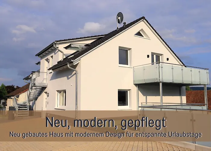 公寓 Hoeckelheim - Blaue Lagune - Neu, Modern & Geraeumig - 100 Qm - 3 Schlafzimmer - Bis 6 Gaeste, Babies Reisen Gratis - Garten, Grill & Terrasse - Fussbodenheizung - Smart-tv - Kueche Mit Backofen, Spuelmaschine & Toaster - Nahe Goettin